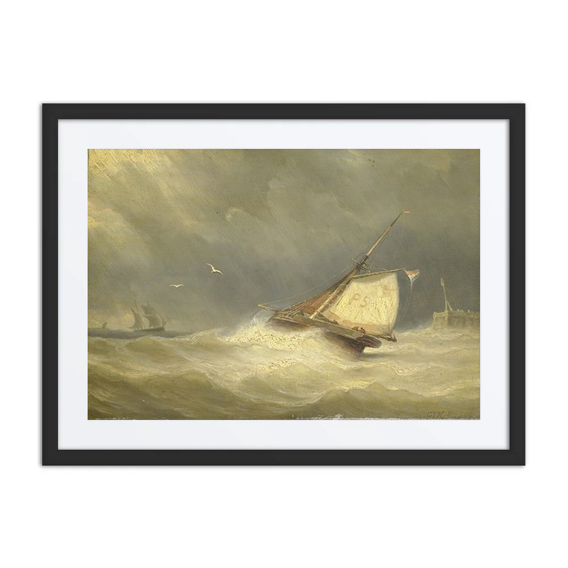 Rough Sea with Sailing Vessels