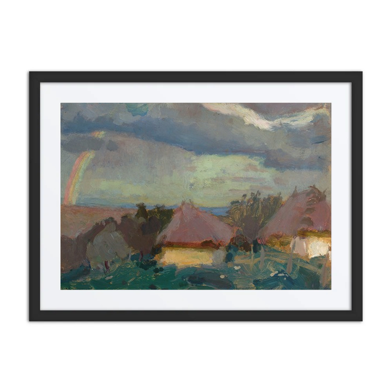 Rural Landscape with Rainbow