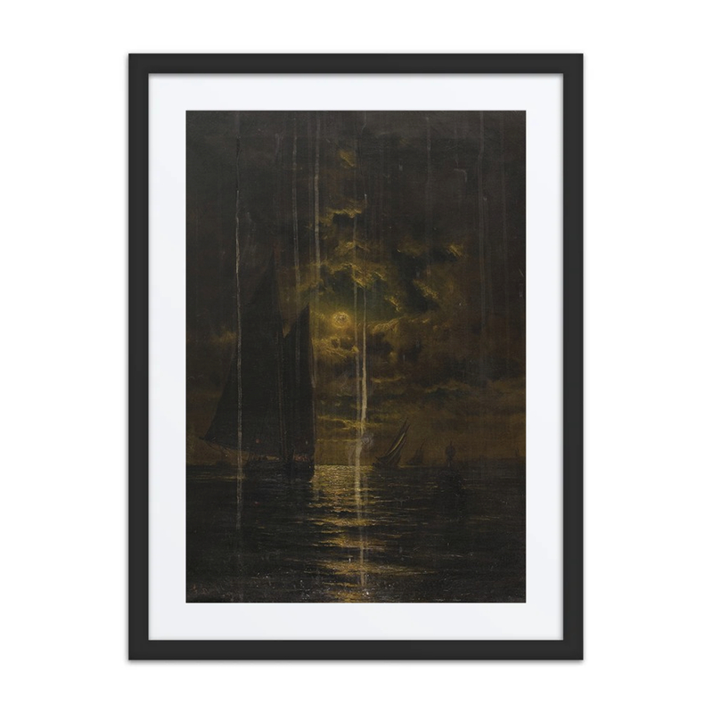 Sailboats in Moonlight