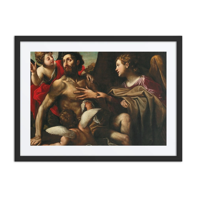 Saint Benedict Supported by Angels