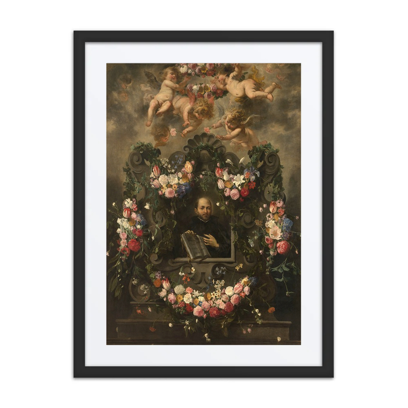 Saint Ignatius Surrounded by Flowers