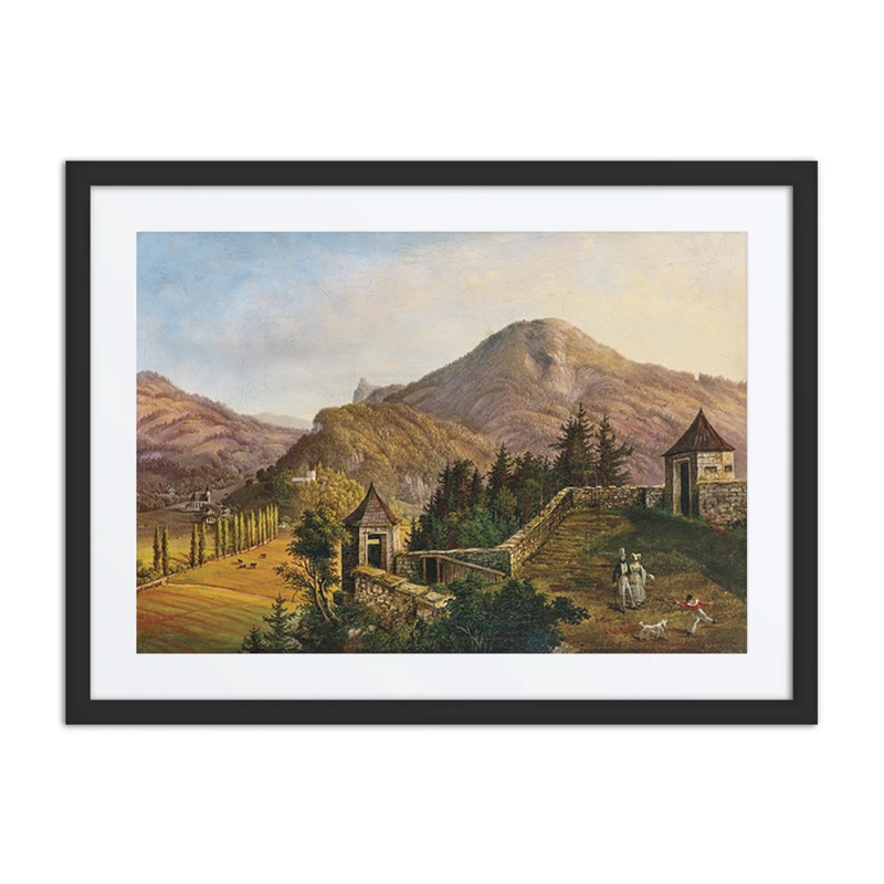 Scene in Salzburg – a View of Gaisberg, Nockstein and Kapuzinerberg