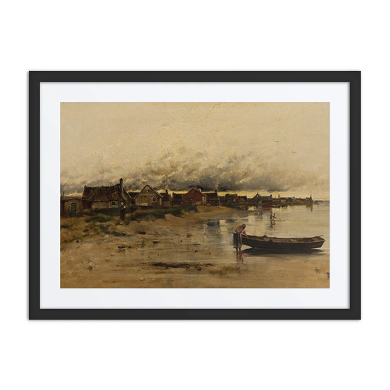 Seashore with Cottages