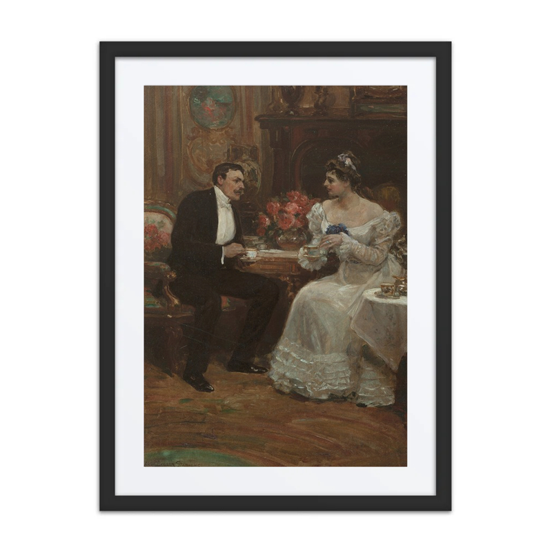 Seated Couple Having Tea