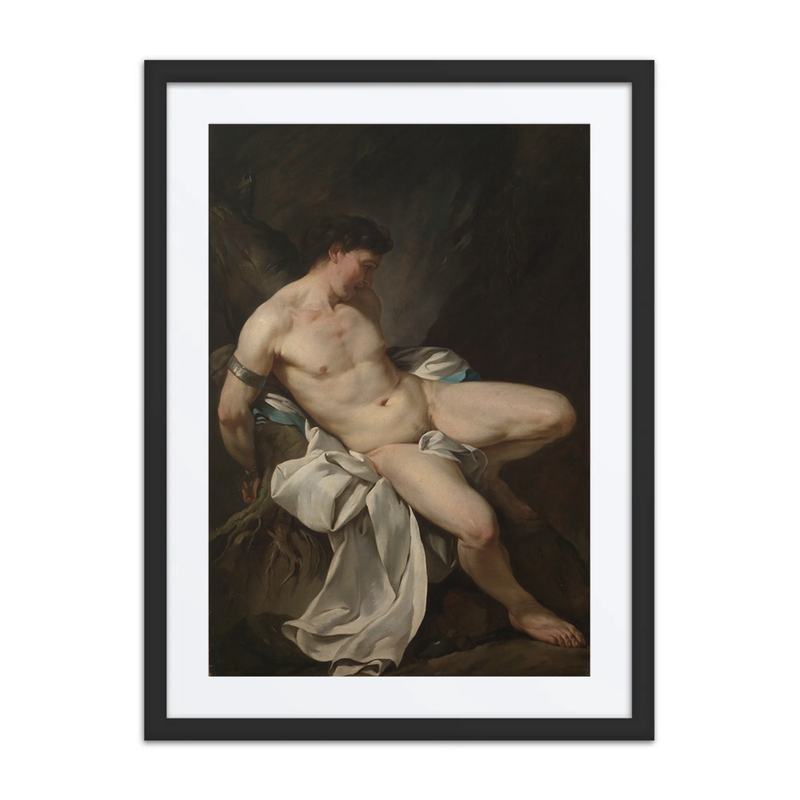 Seated Male Nude as Prometheus