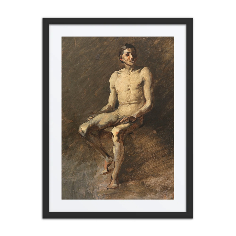 Seated Male Nude Study