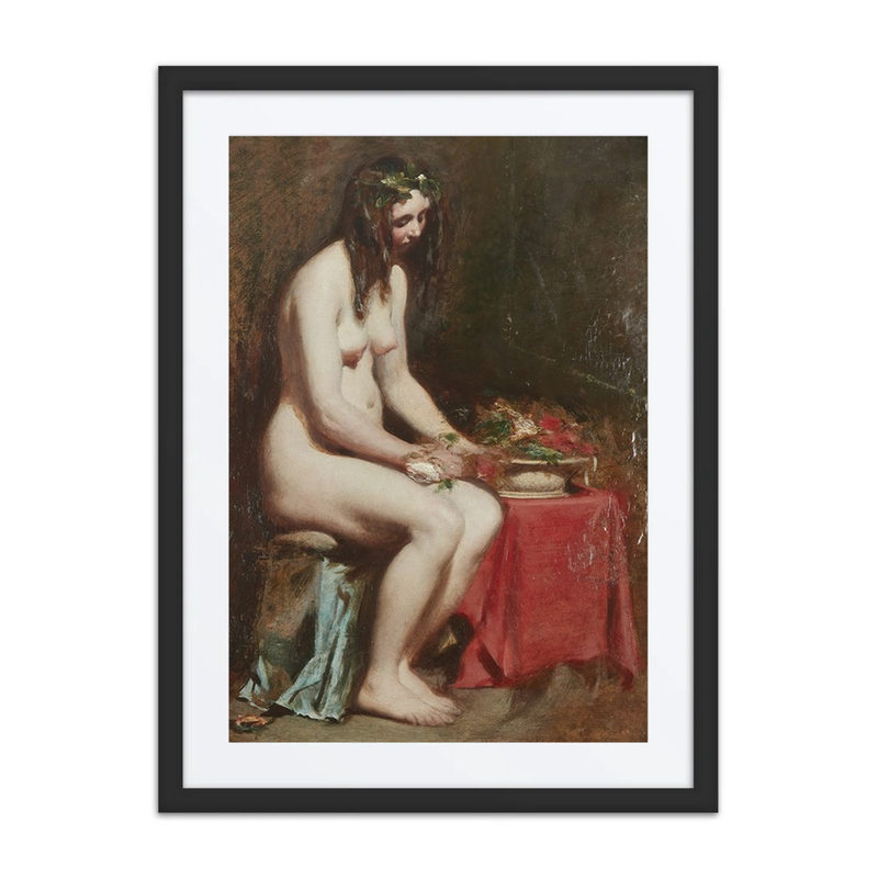 Seated Nude with Flowers