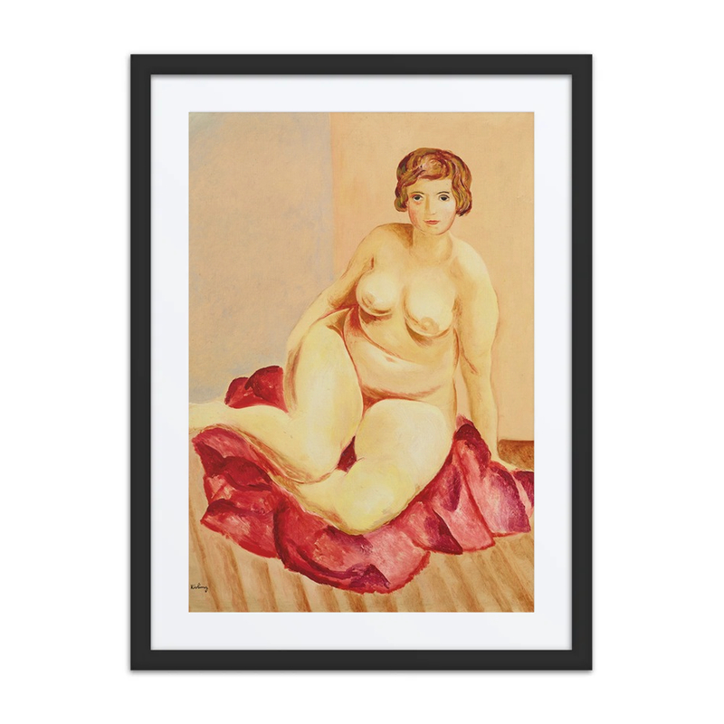 Seated Nude with Red Drape