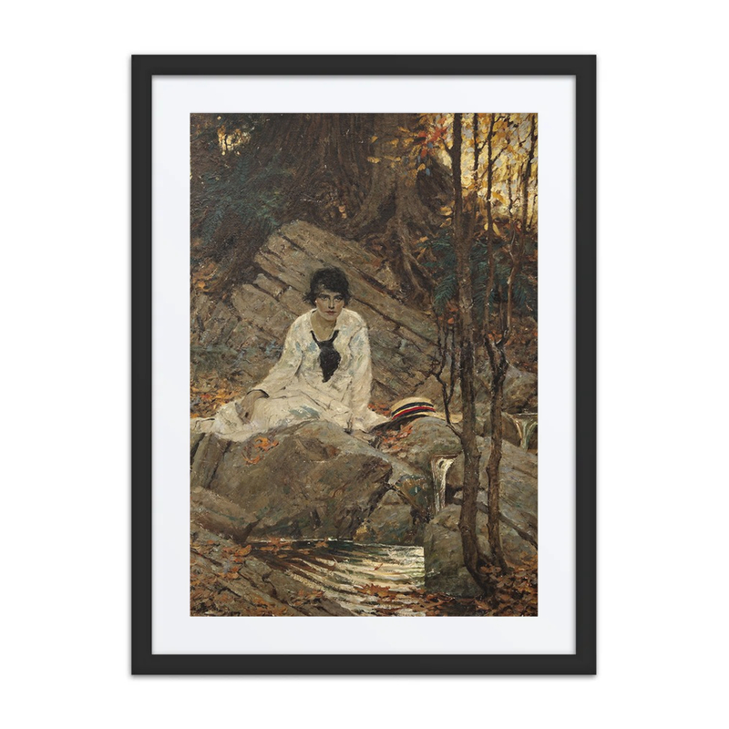 Seated Woman with a Hat (Circa 1917)