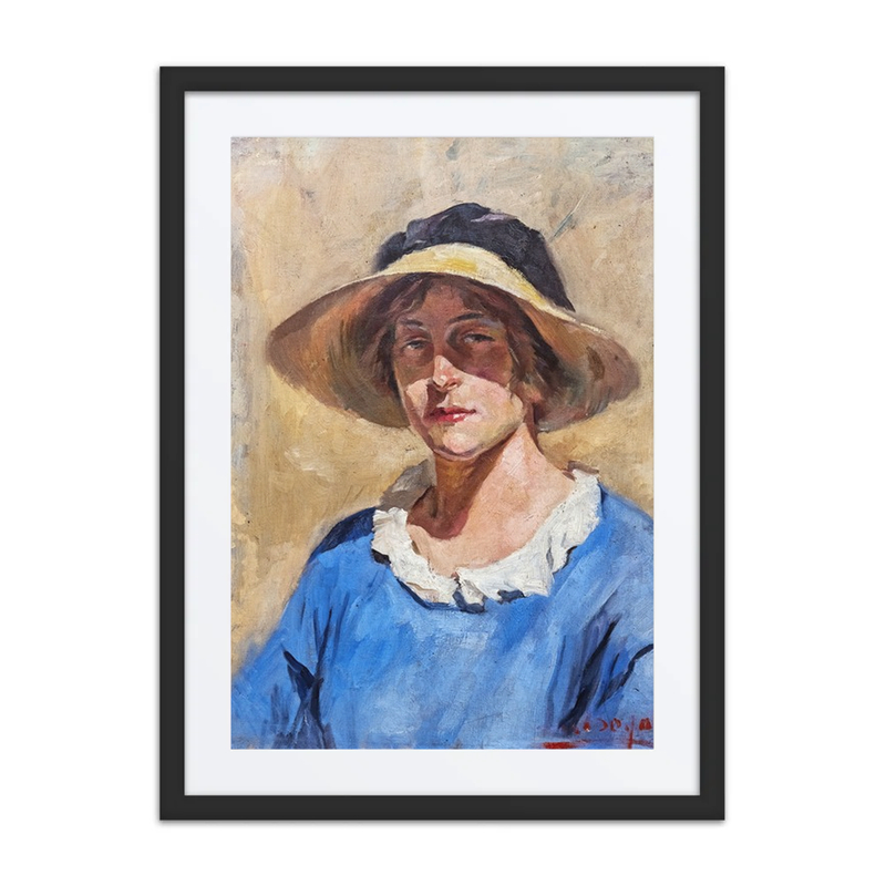 Self-Portrait with a Straw Hat