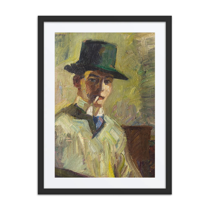 Self-Portrait with a Top Hat and Cigarette
