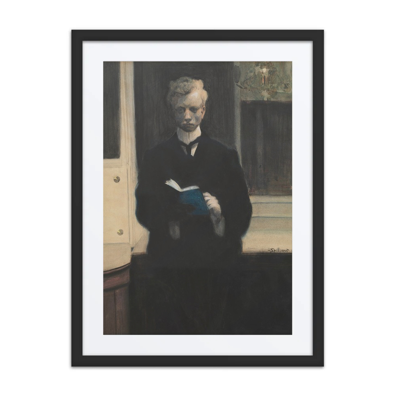 Self-Portrait with Blue Sketchbook