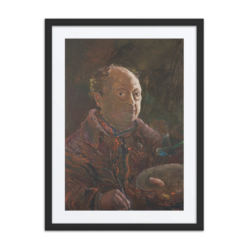 Self-Portrait with Budgerigar