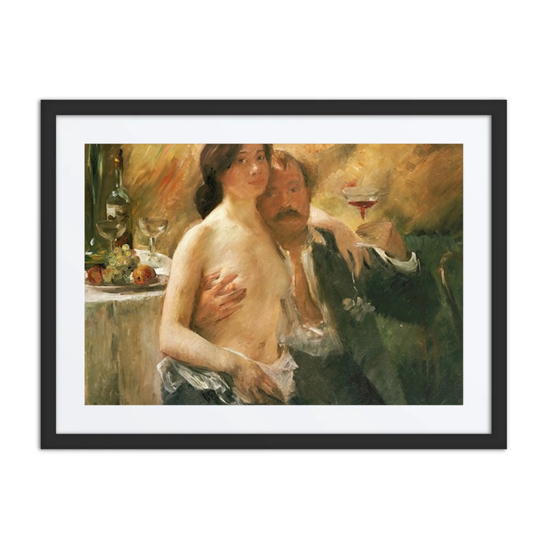 Self-Portrait with Charlotte Berend and Sekt Glass