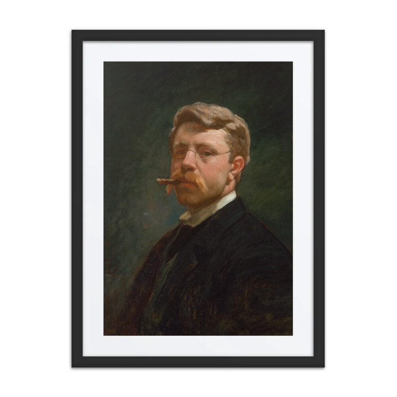 Self-Portrait with Cigar