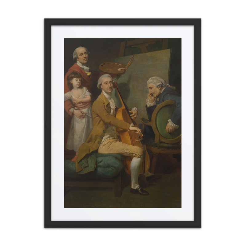 Self-Portrait with His Daughter Maria Theresa, James Cervetto, and Giacobbe Cervetto