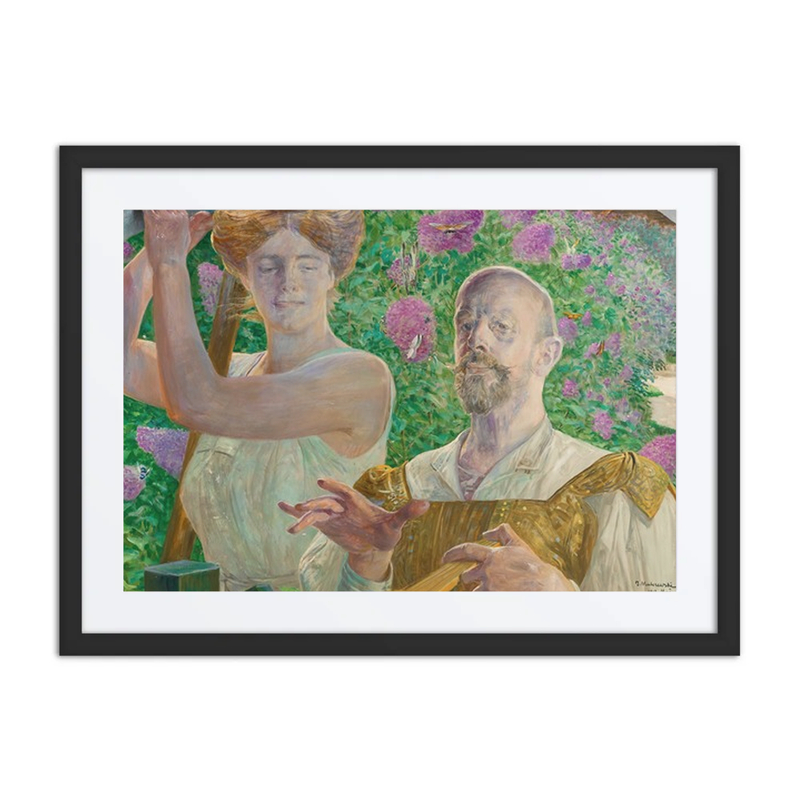 Self-Portrait with Muse and Buddleia