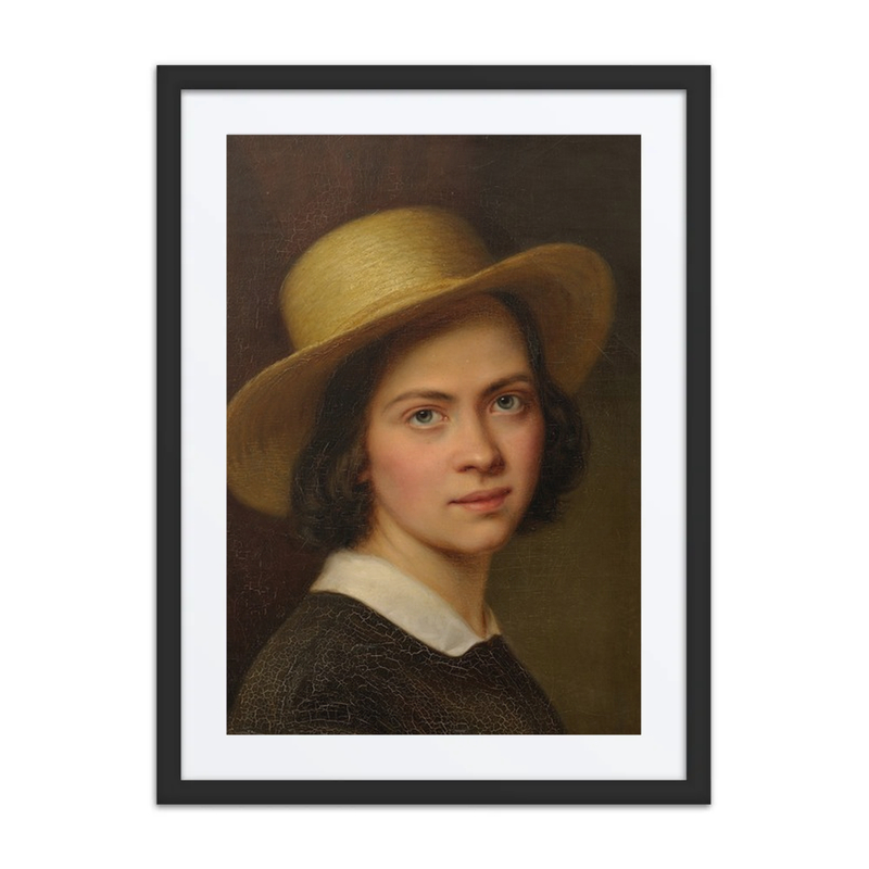Self-Portrait with Straw Hat