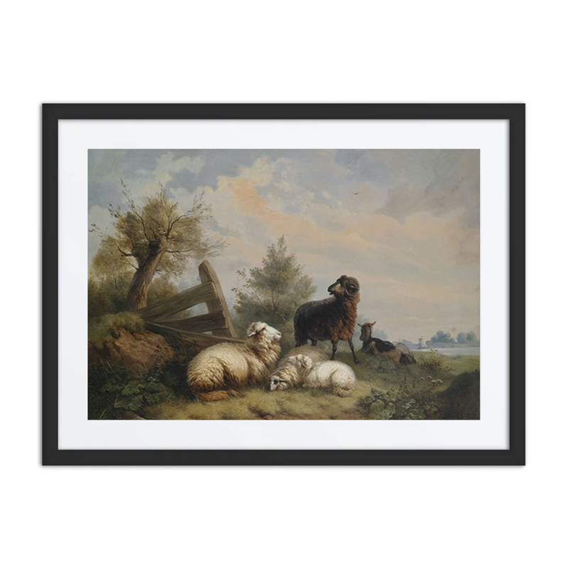 Sheep, Rams, and Goat at the Gate