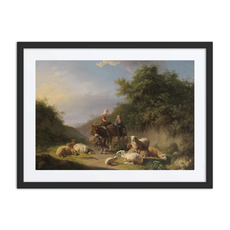 Shepherd and Shepherdess with Their Flock