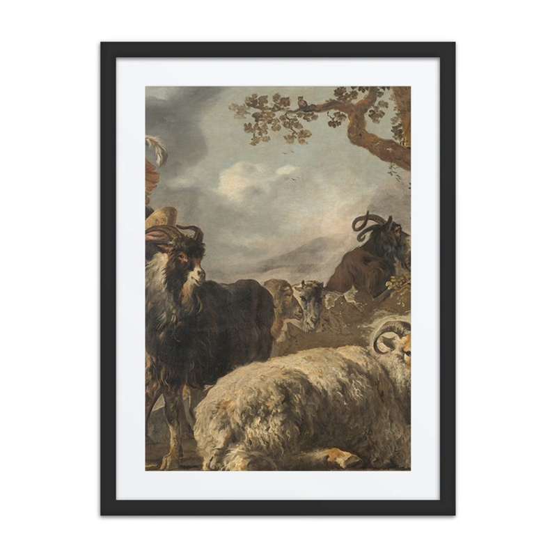 Shepherd Boy with Sheep and Goats
