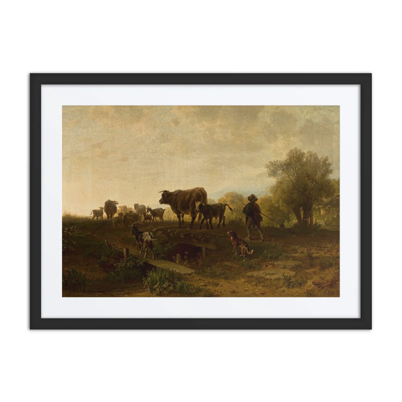 Shepherd with Cattle