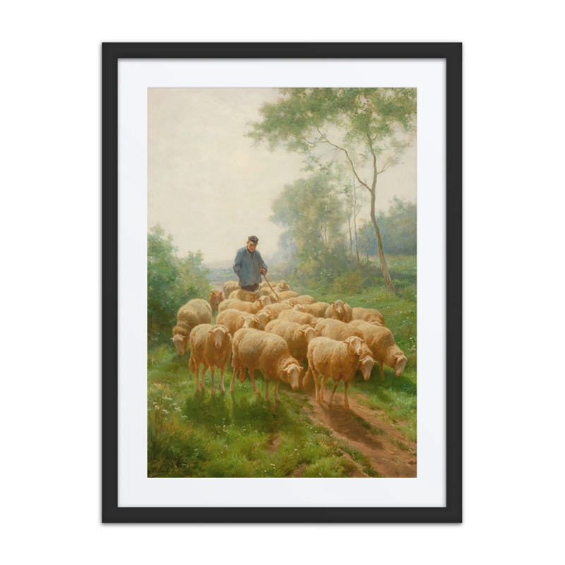 Shepherd with Flock