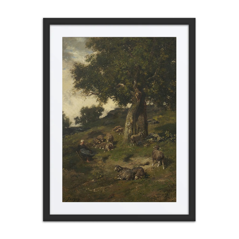 Shepherdess and Sheep