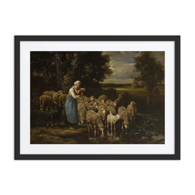 Shepherdess and Sheep