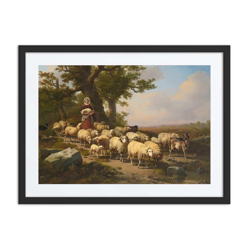 Shepherdess with Her Flock