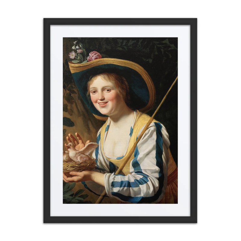Shepherdess with Pigeons