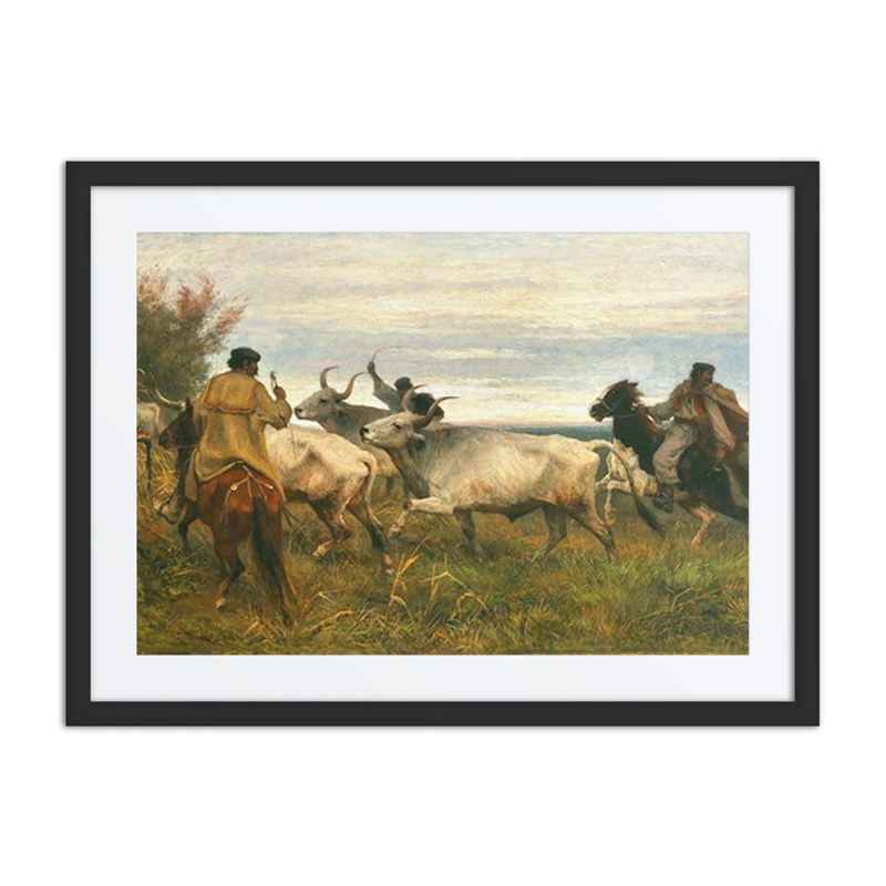Shepherds Driving Oxen