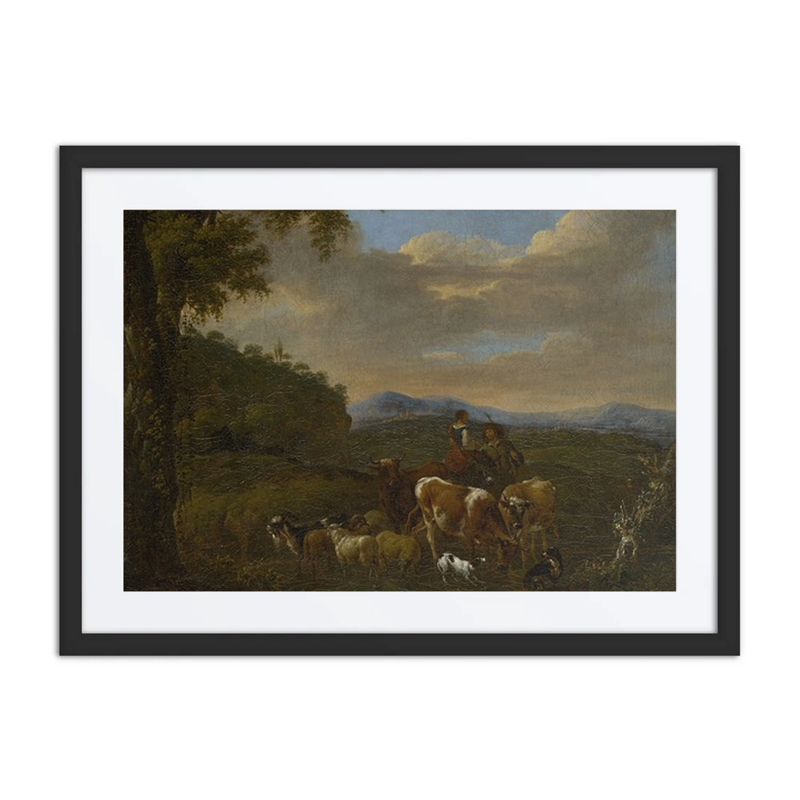 Shepherds with Cattle, Sheep and Goats