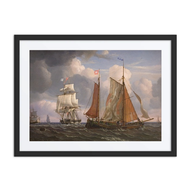 Ships Sailing and Beating up Against the Wind in the Sound