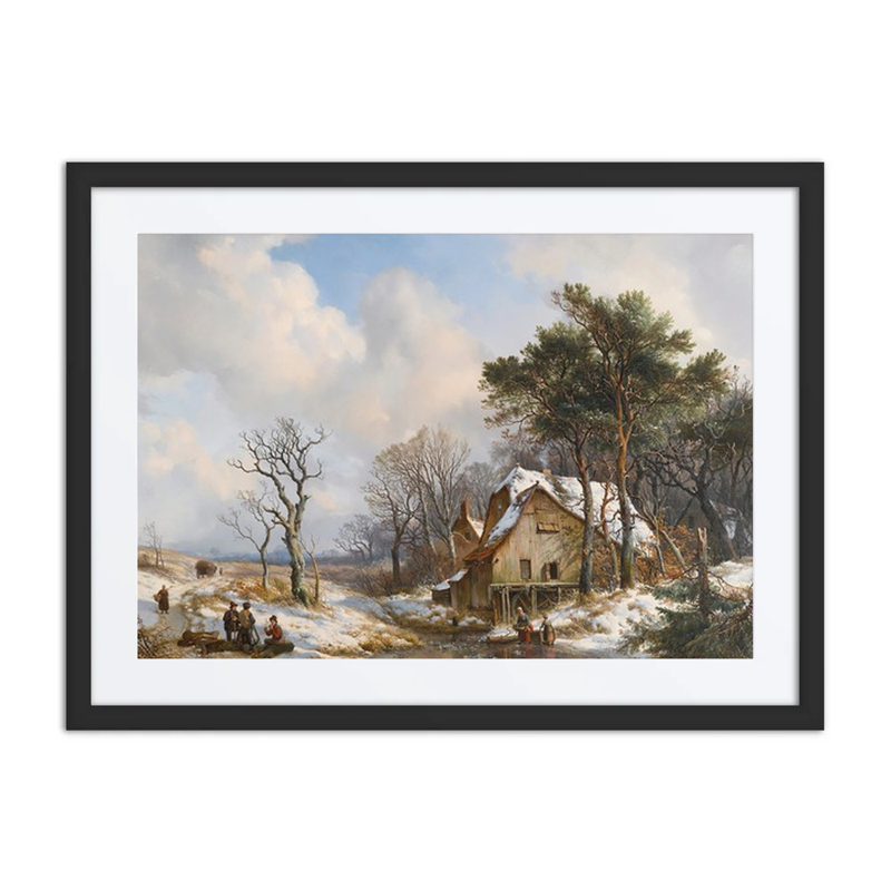 Skaters on a Frozen Stream
