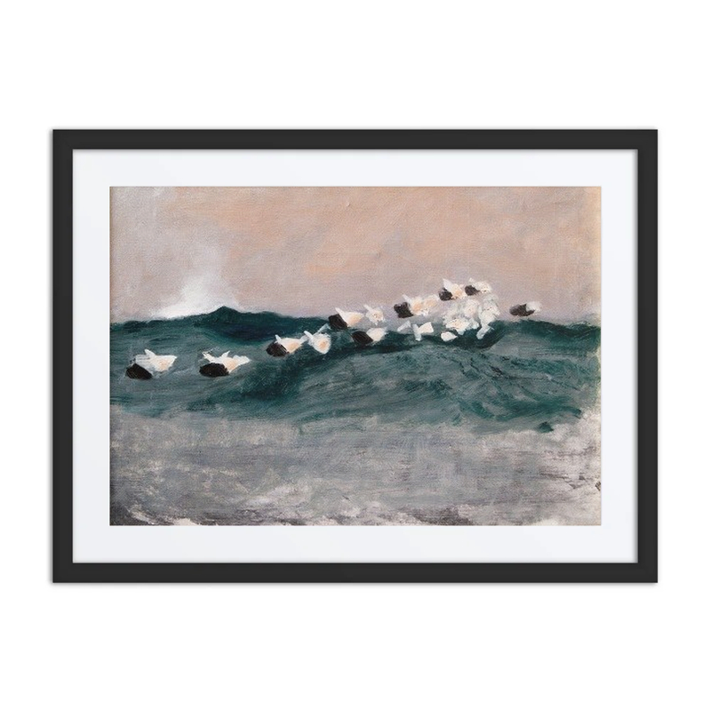 Sketch for Eider Ducks Flying in Formation