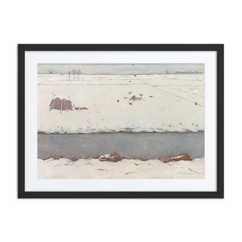 Snow Landscape with Ditch