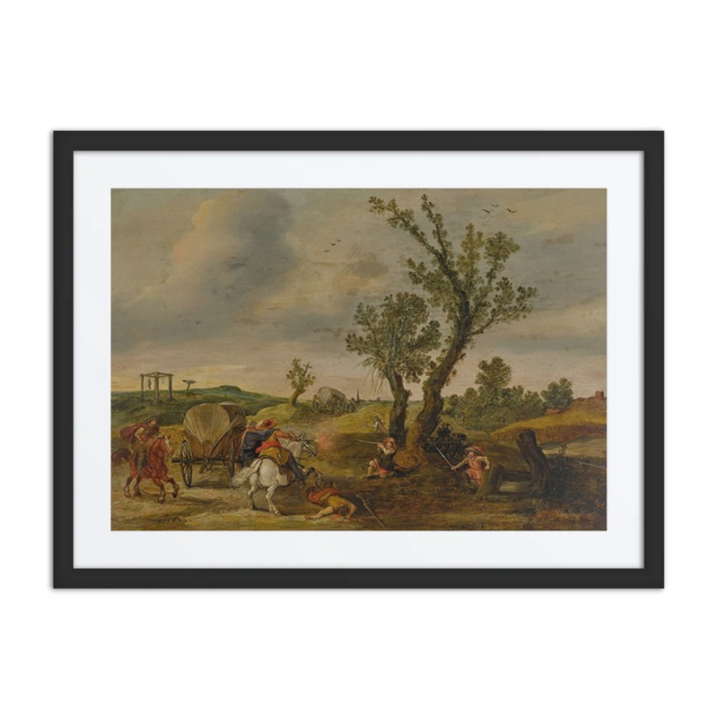 Soldiers Ambushing a Wagon