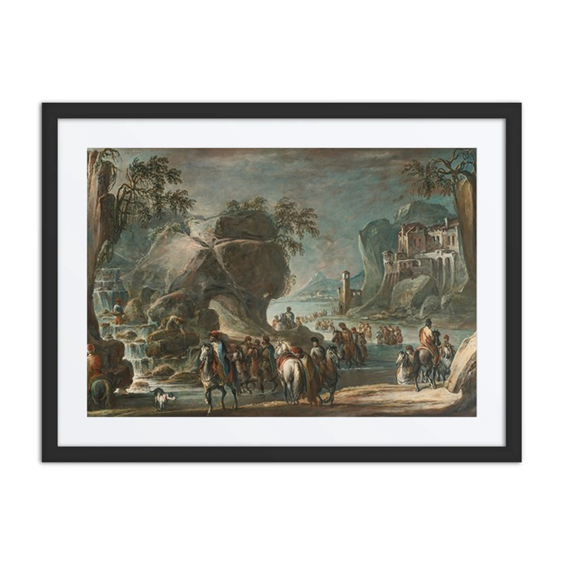 Soldiers Crossing a River