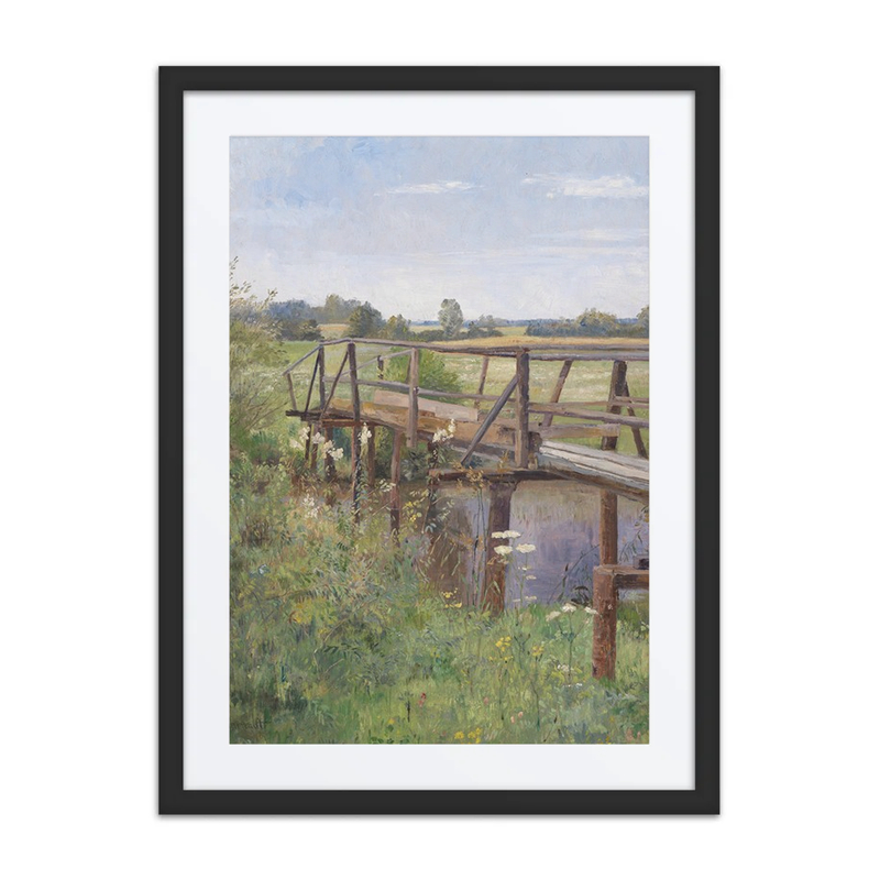 Sommerlandschaft Mit Brücke
