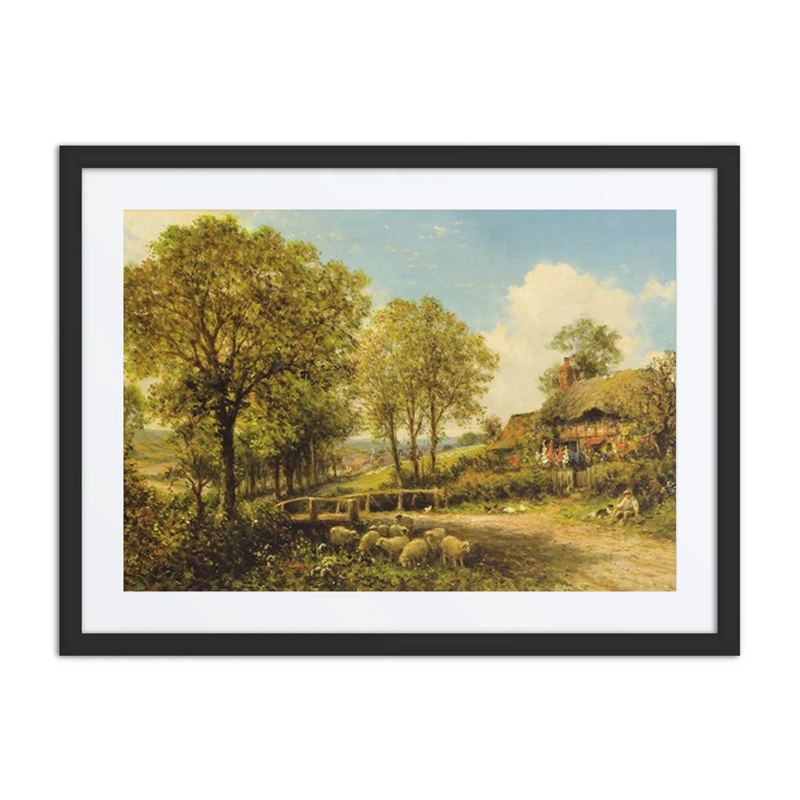 Spring Cottage with Shepherd and Flock