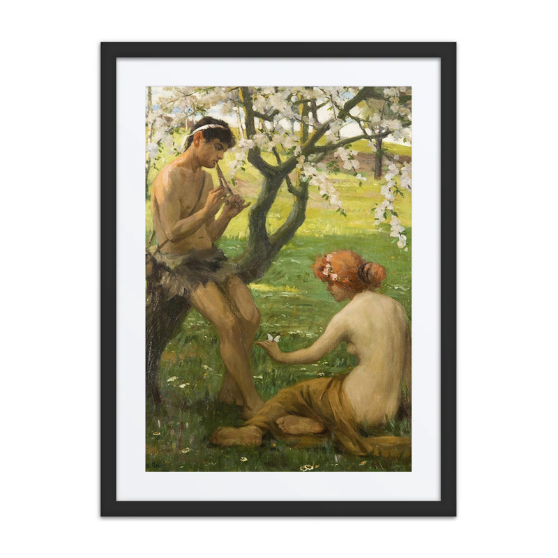 Spring, Couple in Apple Garden