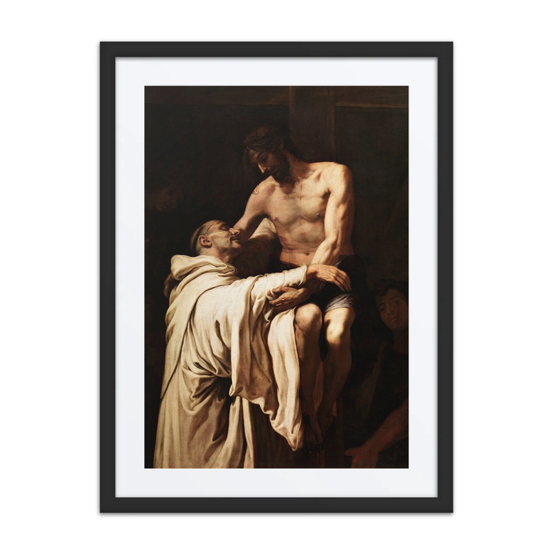 St. Bernard Embraces Christ