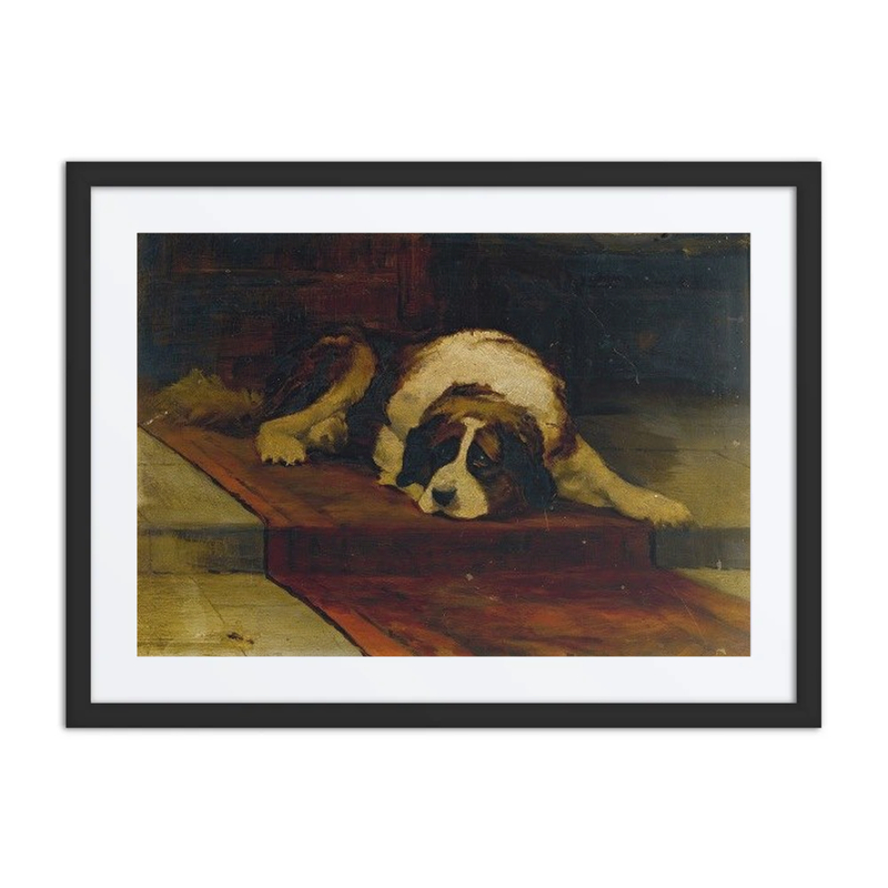 St. Bernard Lying on a Runner