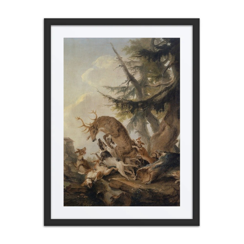 Stag Attacked by Hounds
