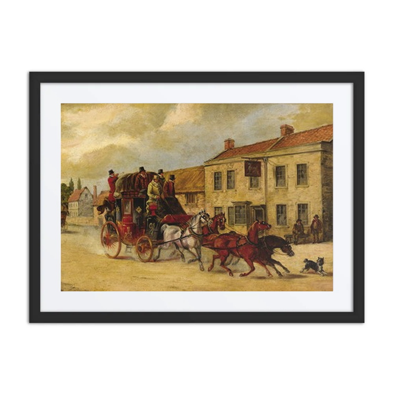 Stagecoach Scene at an Inn