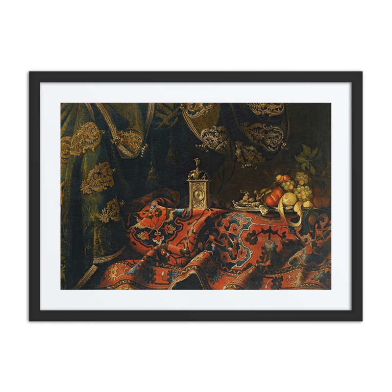 Still Life with Carpet and Clock