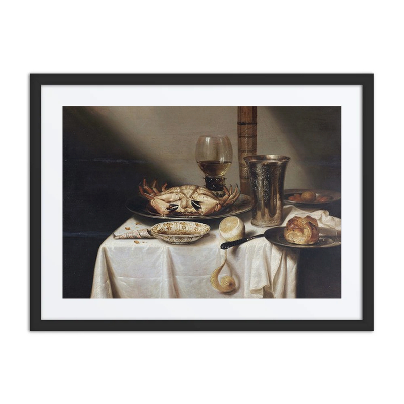 Still Life with Crab, Wine, and Silver Goblet