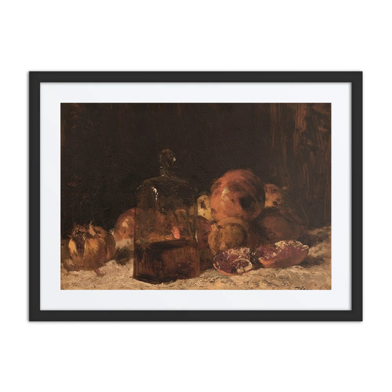 Still Life with Decanter and Pomegranates