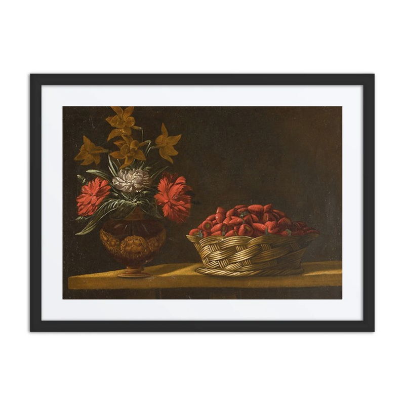 Still Life with Flowers and Strawberries